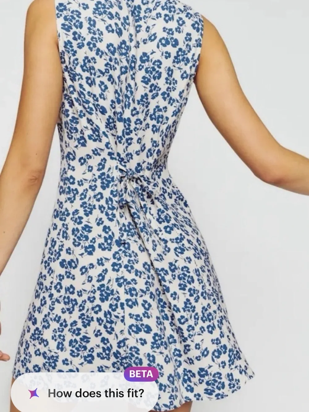 Reformation Rilynn Mini Dress Bombay Blue Floral - Size 2
